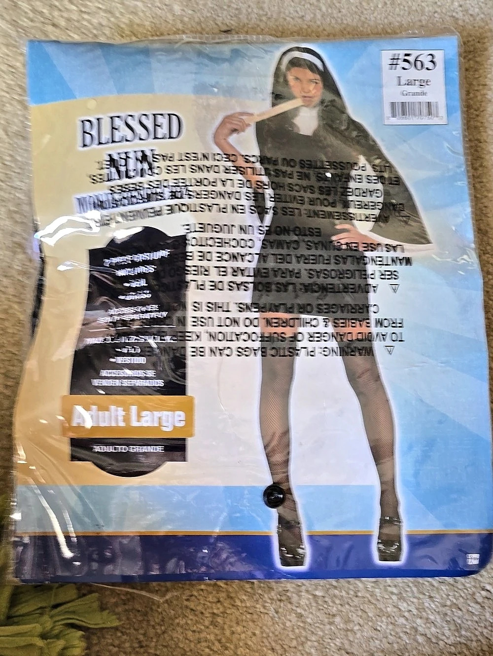 Blessed Religious Nun Costume #563 Nun Costume Black & White Size XL NWT
